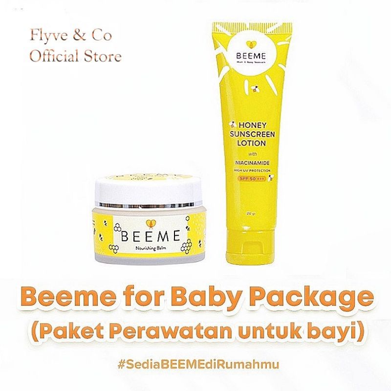 Jual Paket Combo Beeme Nourishing Balm Honey Sunscreen SPF50 PA
