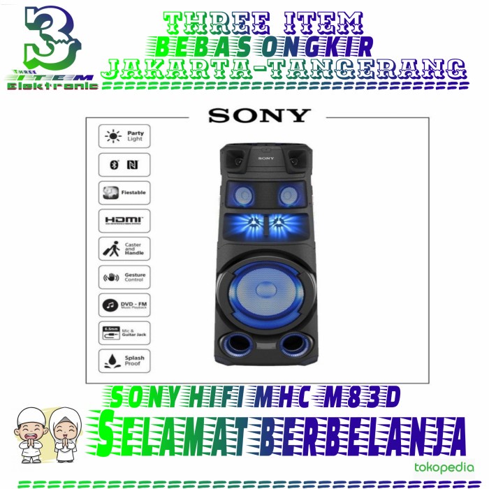 Jual SPEAKER MULTIMEDIA SONY MHCV83D AUDIO SISTEM BLUETOOTH MHCV83D