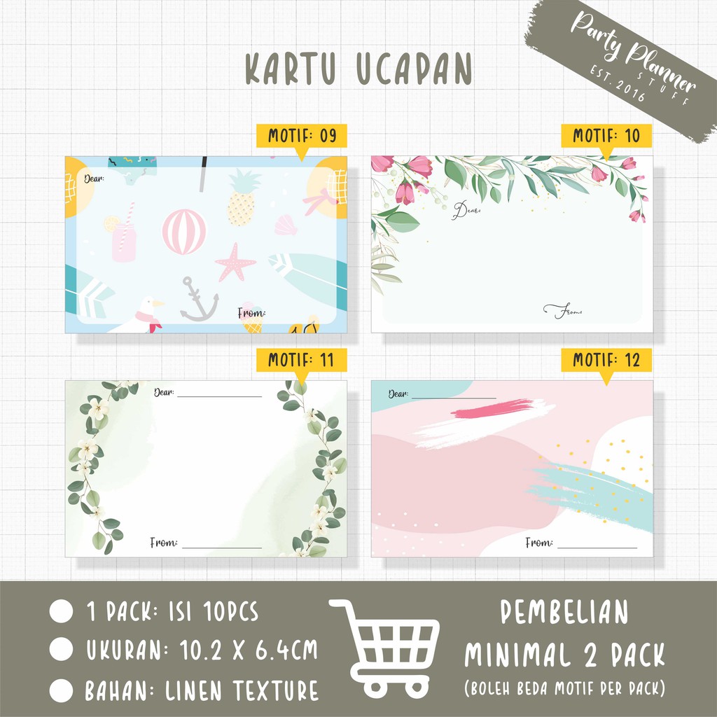 Jual Kartu ucapan / kartu ucapan buket bunga / kartu ucapan bingkisan
