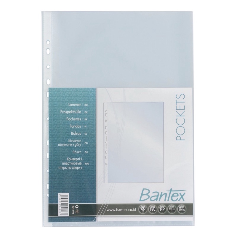 Jual Bantex Folio F4 Antiglare 20 Sheets | Shopee Indonesia