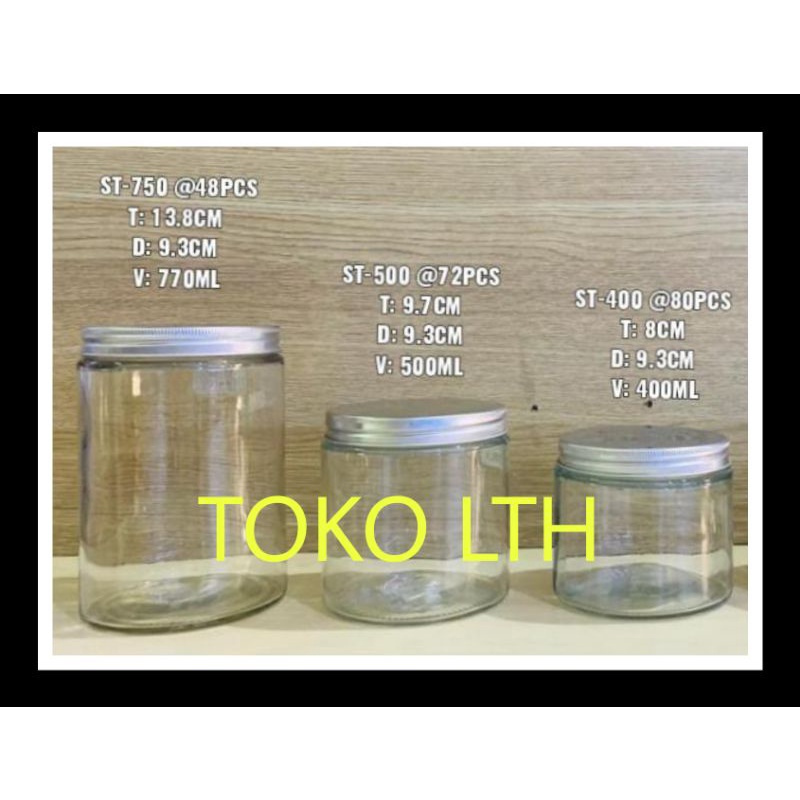 Jual Toples Kaca Polos Ml Straight Glass Mason Jar Botol Keler