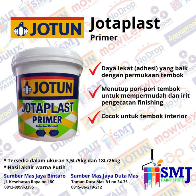 Jual Cat Dasar Tembok Interior Jotun Jotaplast Primer Kemasan 18 L 26 Kg Shopee Indonesia 9309