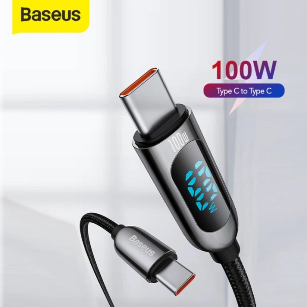 Jual Baseus Display USB C To C Cable PD 100w Fastcharge & Transfer Data ...