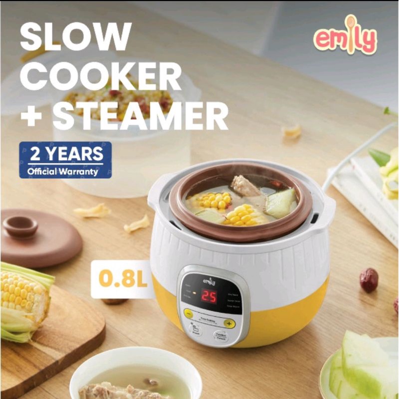 Jual EMILY Slow Cooker + Streamer 0,8L ESC36005 Shopee Indonesia