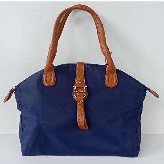 Aigner Piccolina Nylon Tote Medium Navy