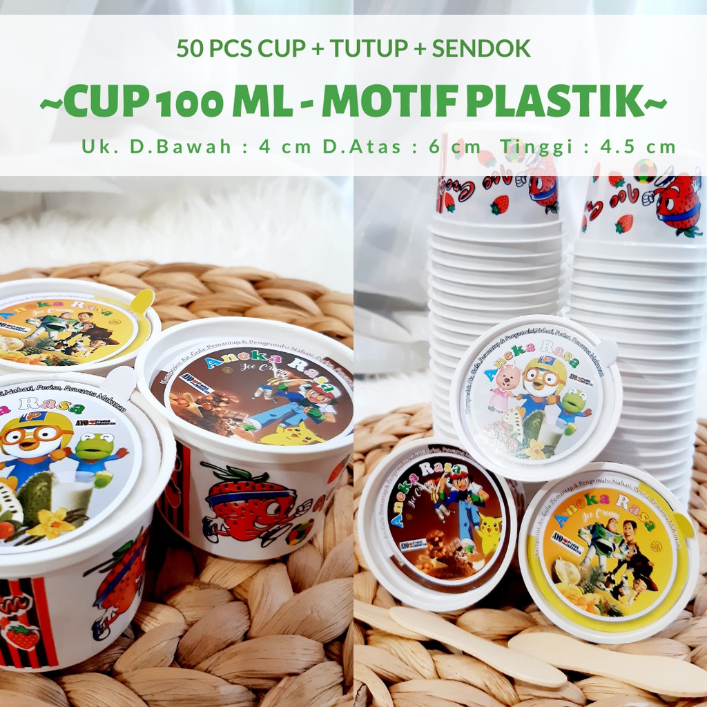 Jual Cup Es Gelas Plastik Es Krim Pudding Bening Tutup 60mlcup Es Krim Mikacup Plastik Untuk 5119