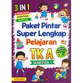 Jual Paket Pintar Super Lengkap Pelajaran TK A Semester 1 | Shopee ...