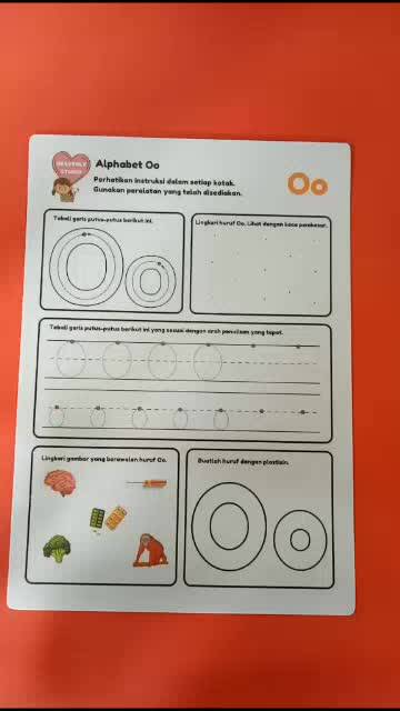 Jual Mainan alat edukasi worksheet anak PAUD TK Belajar Huruf alfabet ...
