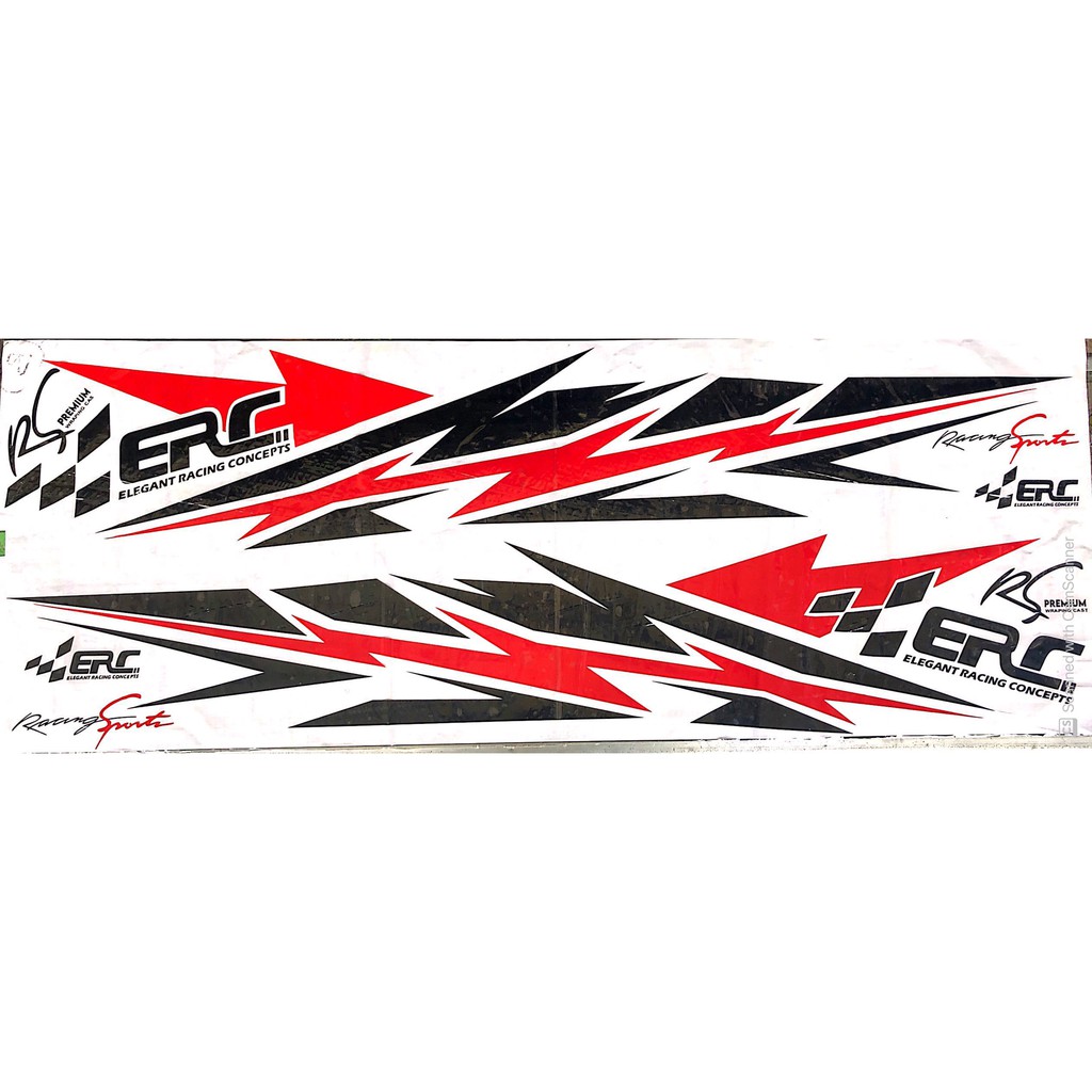 Jual stiker sticker skotlet les mobil motif zig zag custom erc racing ...