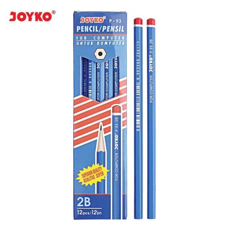 Jual Pensil 2B Joyko P-93 ( 1pak/12pcs ) | Shopee Indonesia