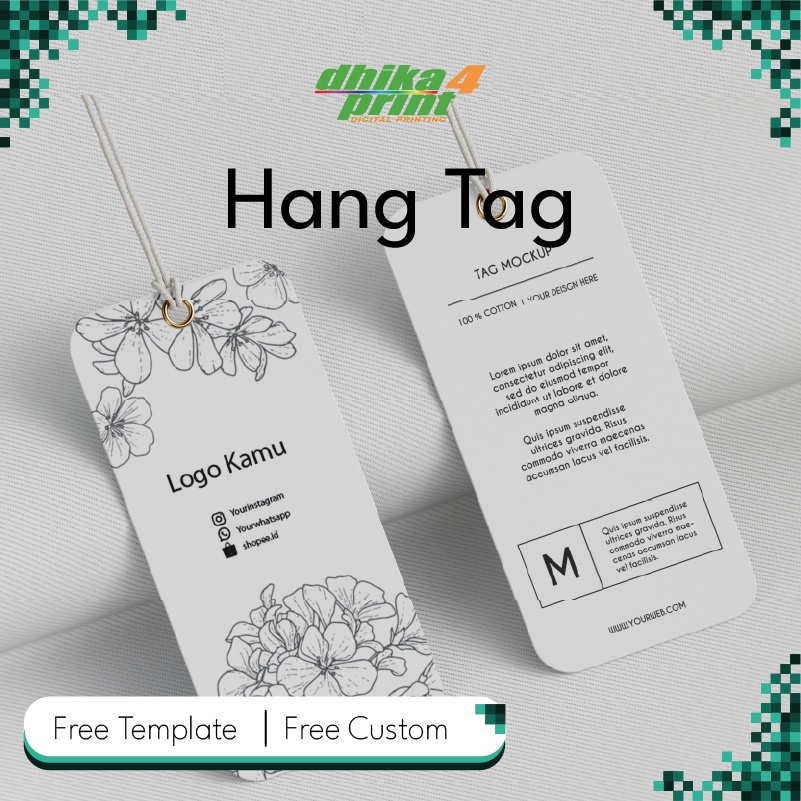 Jual Hang Tag Baju Label Baju Cetak Hangtag Baju Hang Tag Baju Sisi Shopee Indonesia