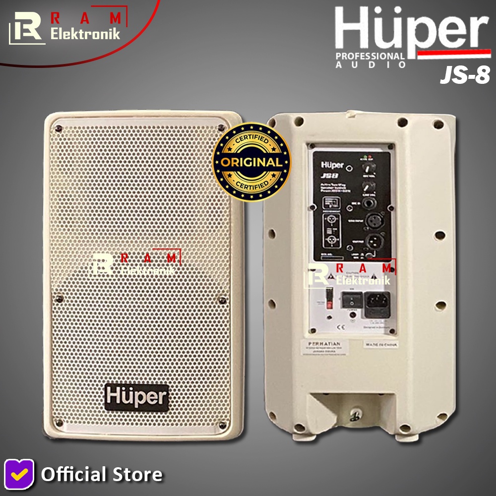 Jual Speaker Aktif 8 Inch HUPER JS8 | JS 8 Original PUTIH Harga 1 ...