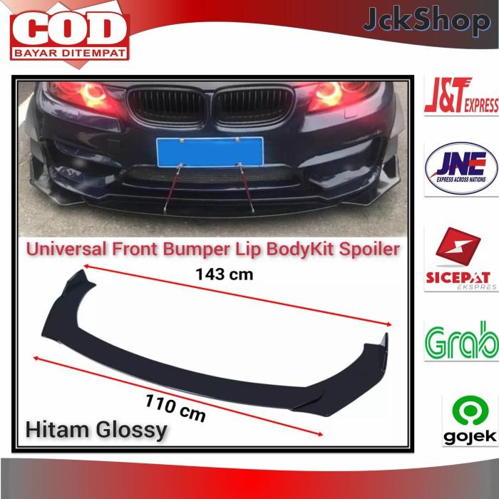 Jual Universal Front Bumper Body Kit Hitam Glossy | Shopee Indonesia