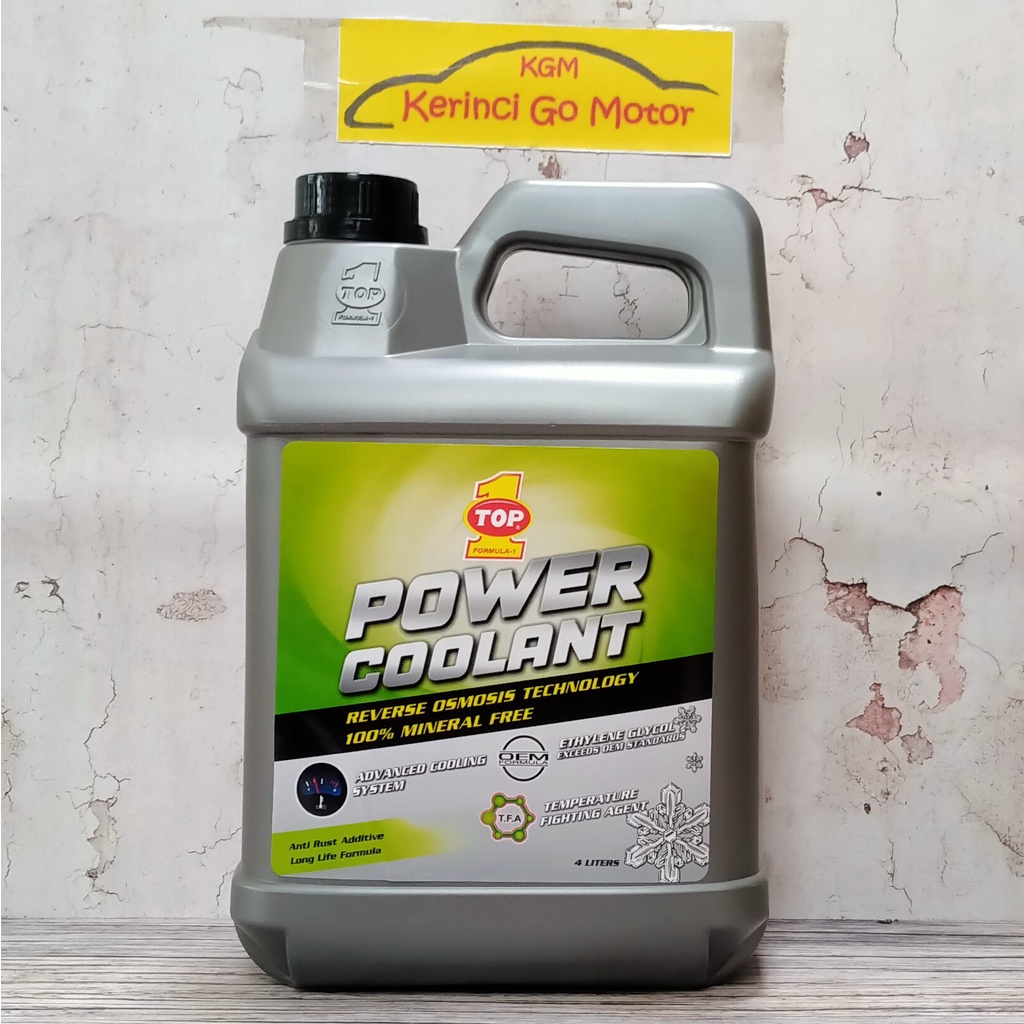 Jual TOP 1 Air Radiator Power Coolant Hijau 4 Liter Cairan Pendingin