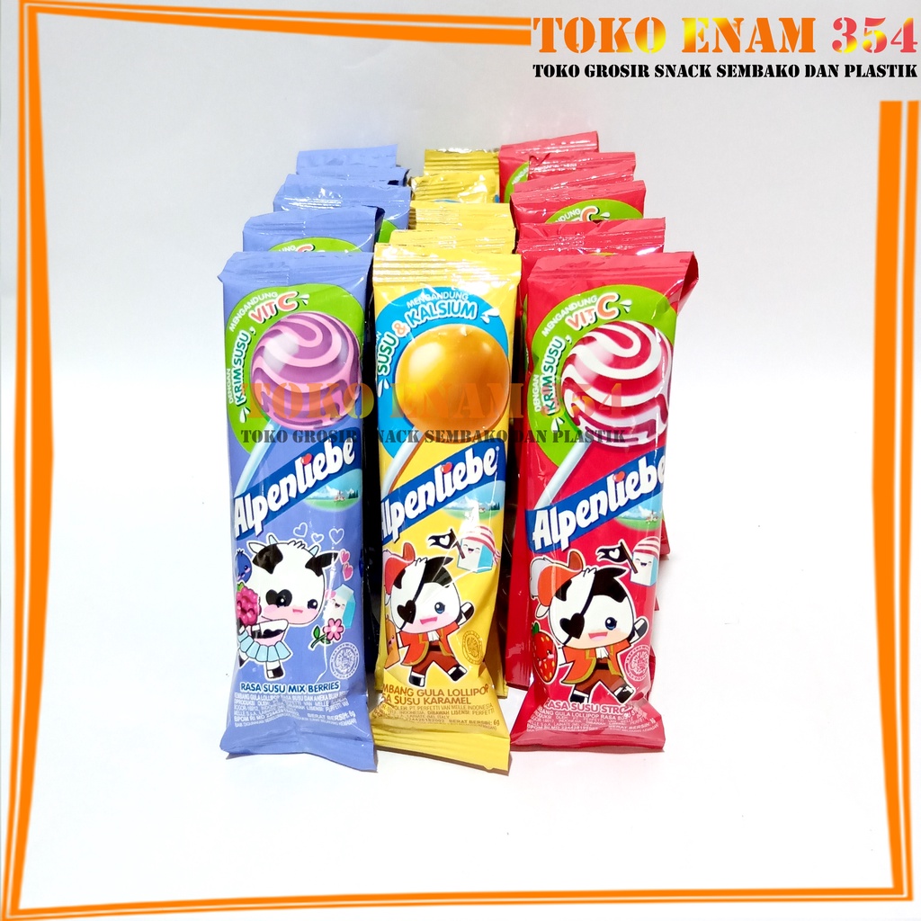 Jual Permen Alpenliebe Lolipop Renteng isi 12 pcs x 10,5 gram kemasan ...