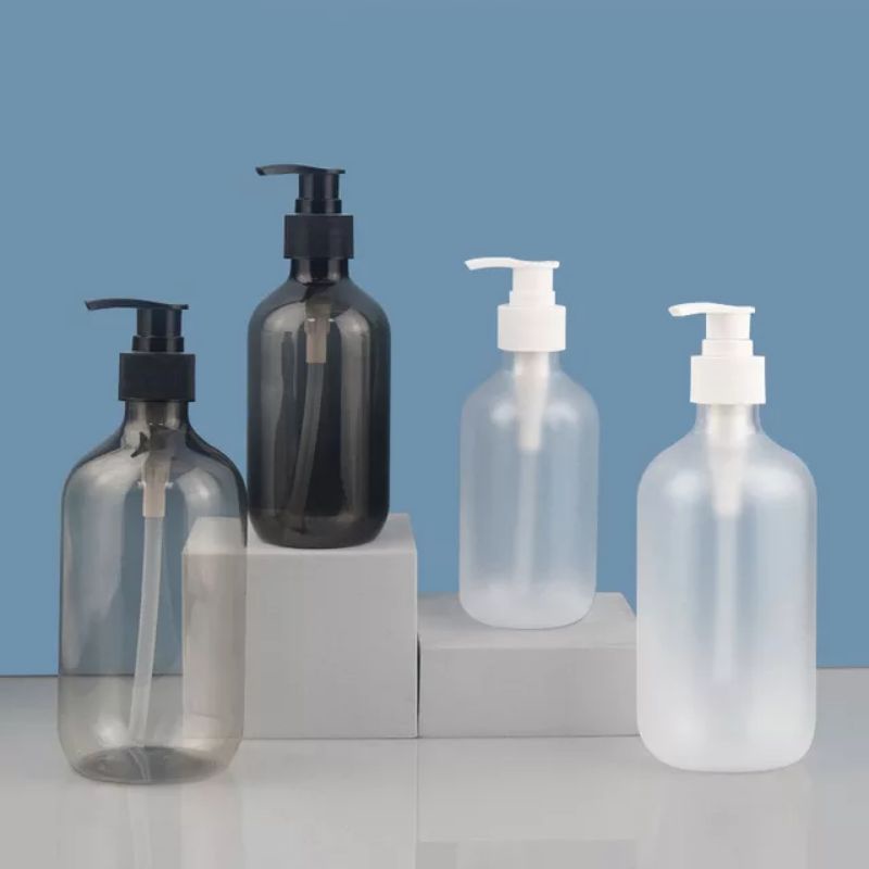 Jual Botol sabun 500ml hitam pump transparan tebal bening bottle soap ...