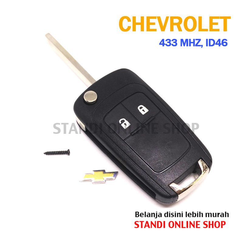 Jual Remote Kunci Chip Transponder Remote PCB Chevrolet 2 Tombol ...