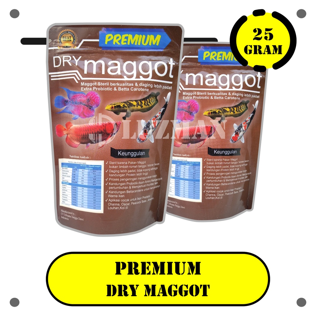 Jual Maggot Kering - 25 Gram Maggot BSF Magot Kering | Shopee Indonesia