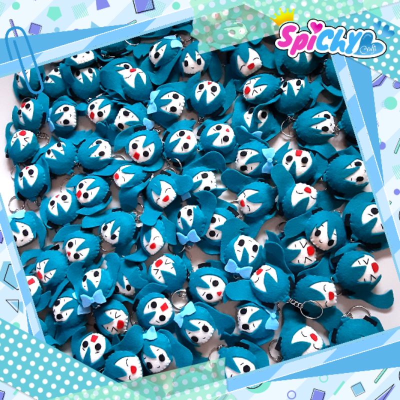 Jual Gantungan Kunci Karakter Anime Chibi Flanel Lucu dan Imut Request