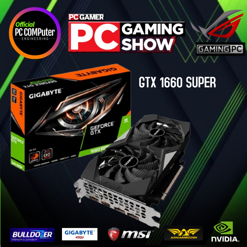 VGA Gigabyte GeForce GTX 1660 SUPER 6GB DDR6 OC GV-N166SOC-6GD