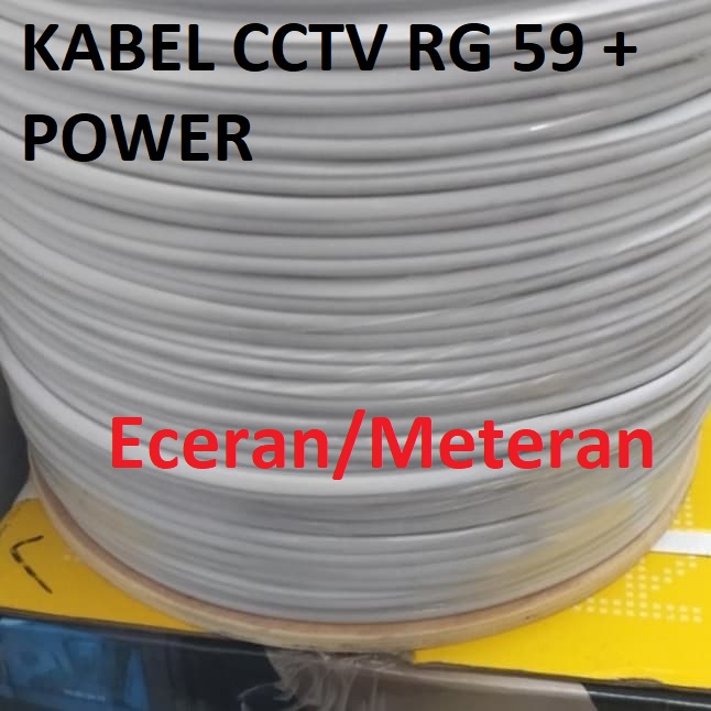 Jual KABEL CCTV RG 59 + POWER - Eceran/Meteran | Shopee Indonesia