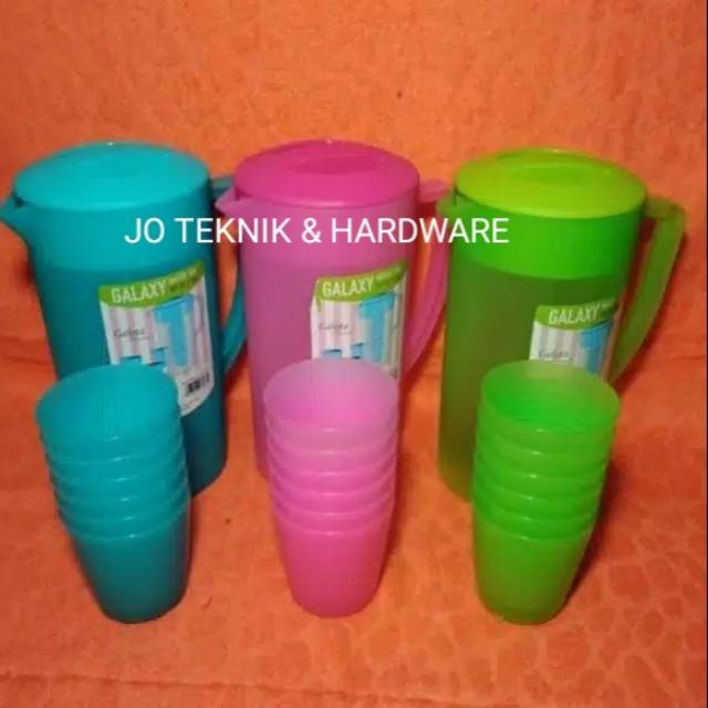 Jual Galaxy Teko Set Of 7 Pcs Calista Takankala Water Jug Teko Dan Gelas Shopee Indonesia 3260