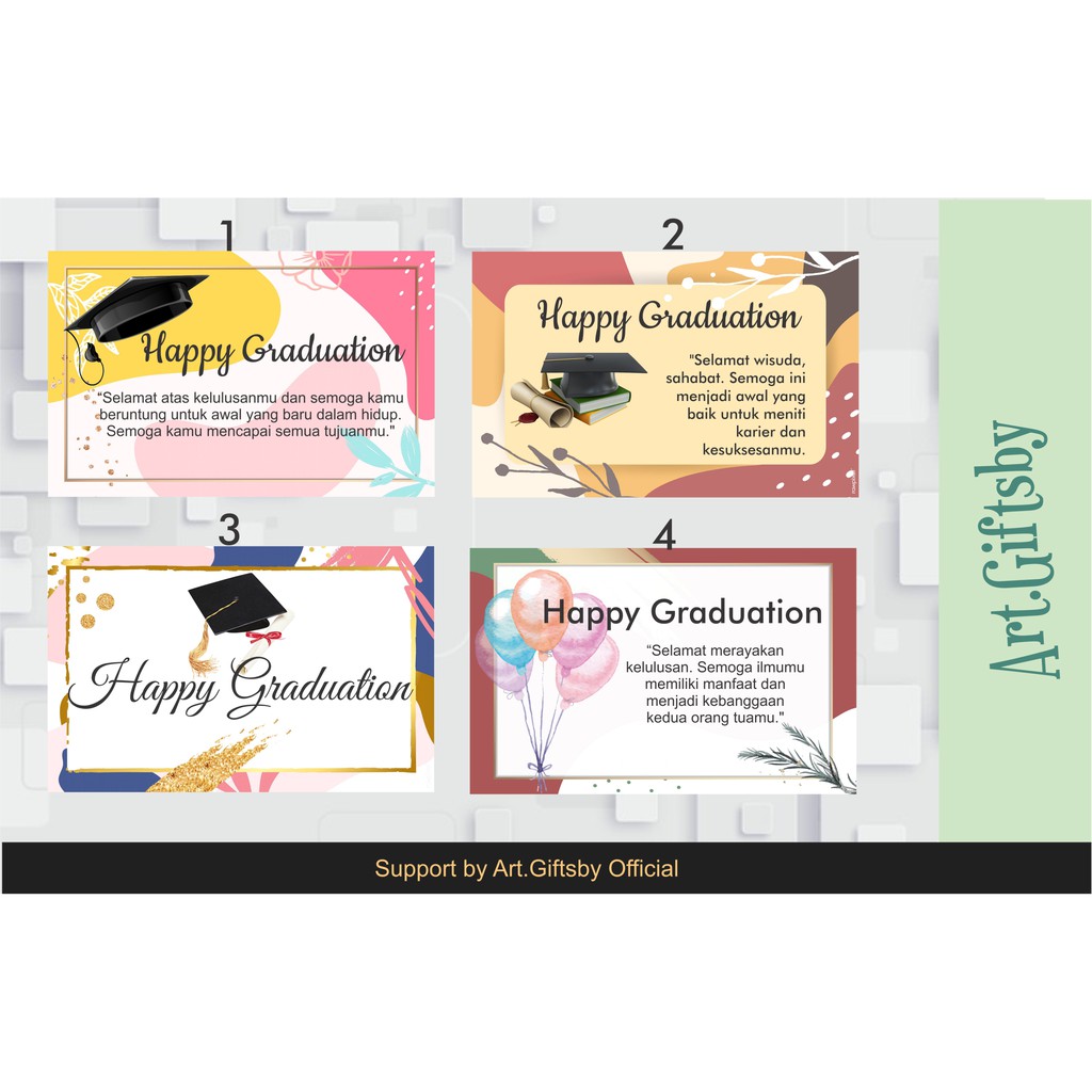 Jual Happy Graduation - Selamat Wisuda - Kartu Ucapan Wisuda | Shopee