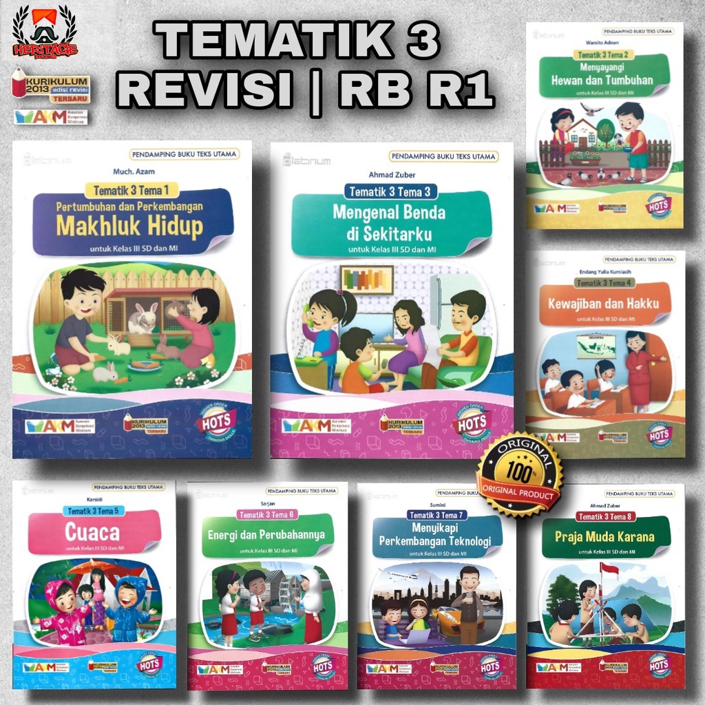 Jual BUKU TEMATIK KELAS 3 TEMA 1 2 3 4 5 6 7 8 / Tematik SD Platinum ...