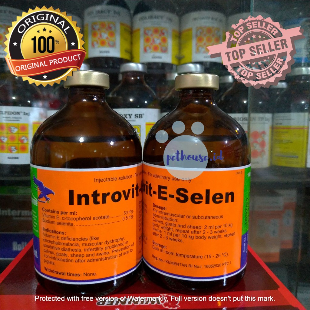 Jual INTROVIT E SELEN 100ml vitamin E selenium untuk kesuburan