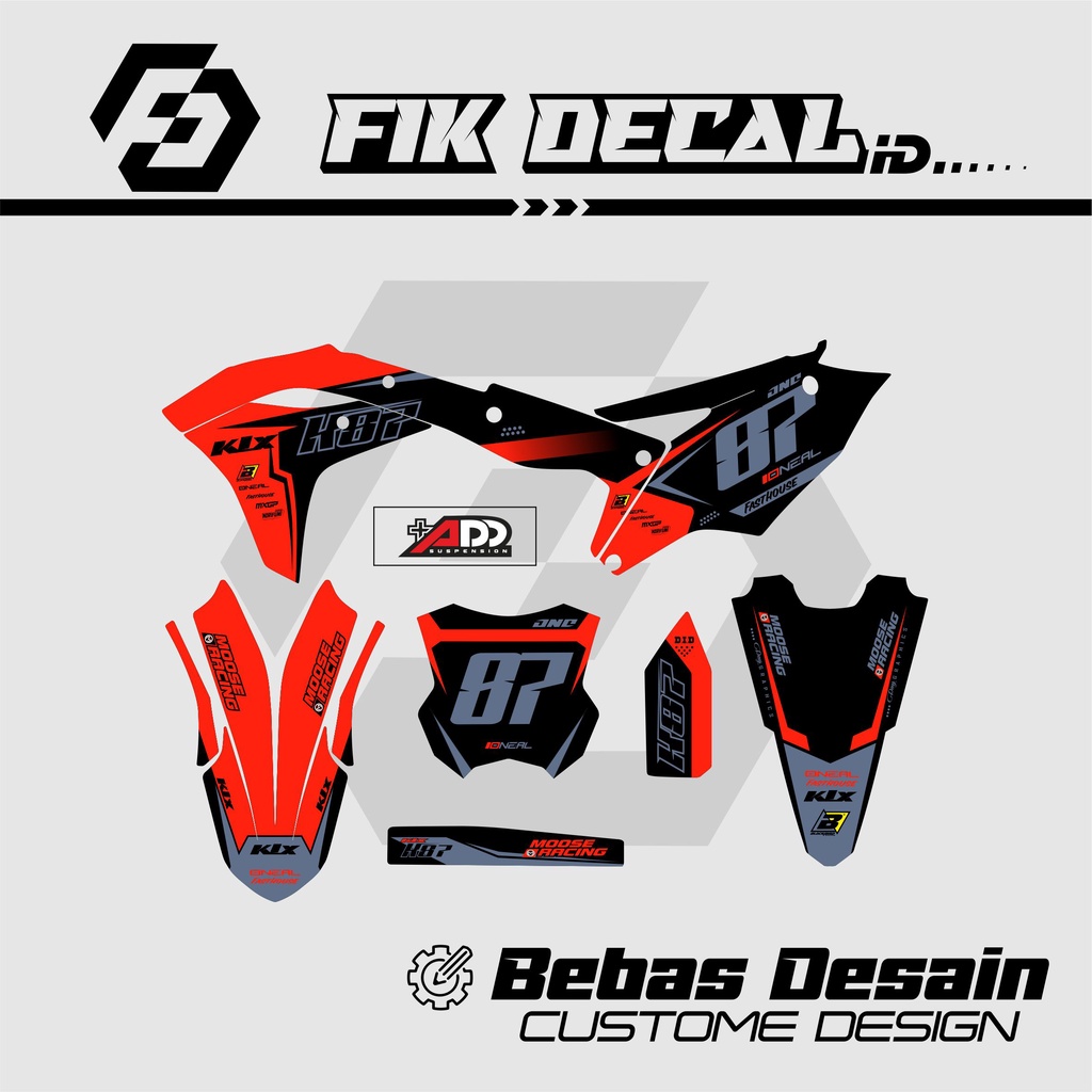 Jual DECAL KXF 250 DESAIN BARU CUSTOM BEBAS WARNA BISA PAKAI NO DAN ...