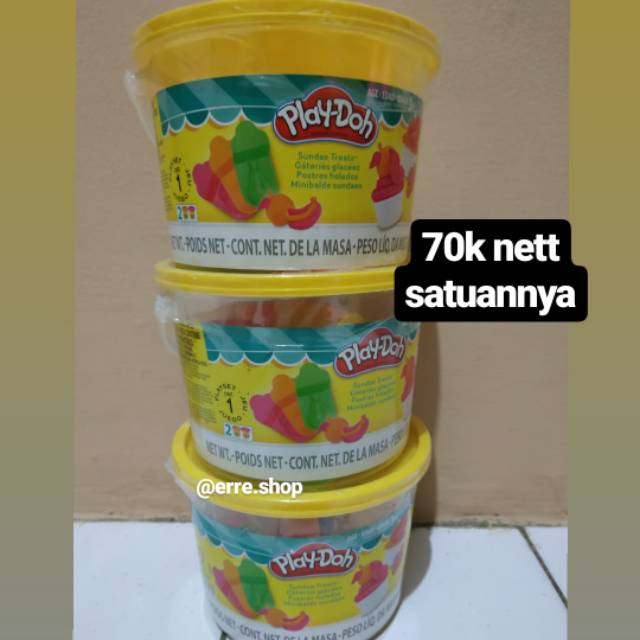 Jual play-doh sundae treats bucket | playdoh ember | play doh | fundoh