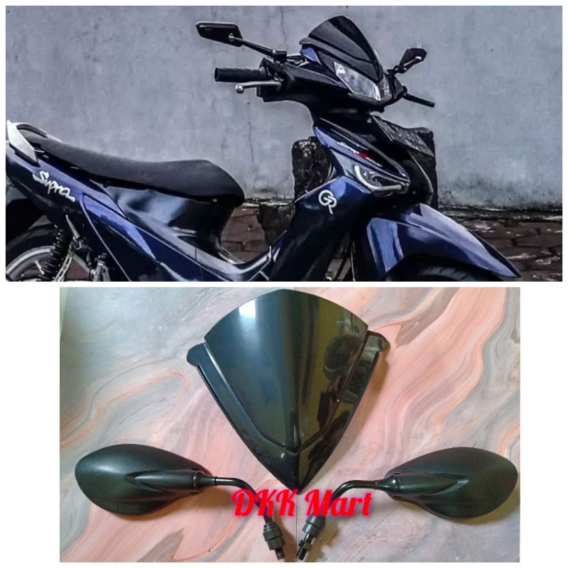 Jual PAKET MURAH SUPRA X 125 VISOR SUPRA X 125 PLUS SPION SUPRA X 125 MODEL TERBARU Shopee