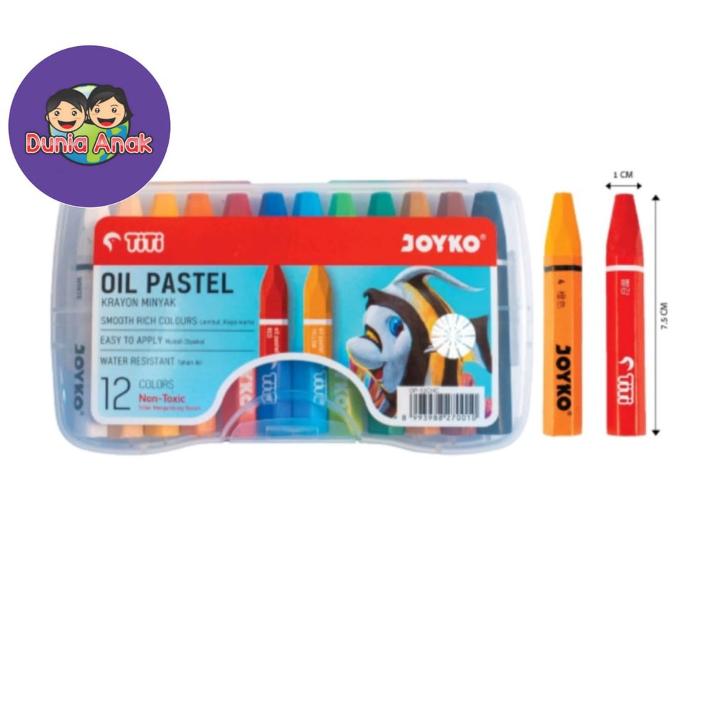 Jual Oil Pastel Joyko / Crayon Joyko Isi 12 Warna Shopee Indonesia