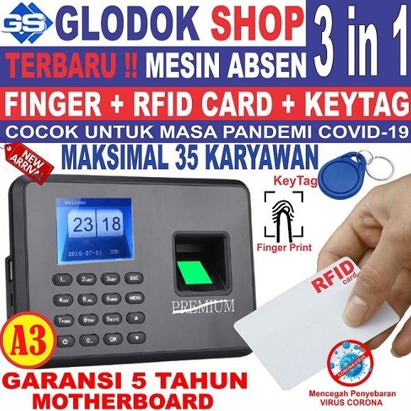 Jual MESIN ABSENSI / MESIN ABSEN / SIDIK JARI / FINGER PRINT A3 ...