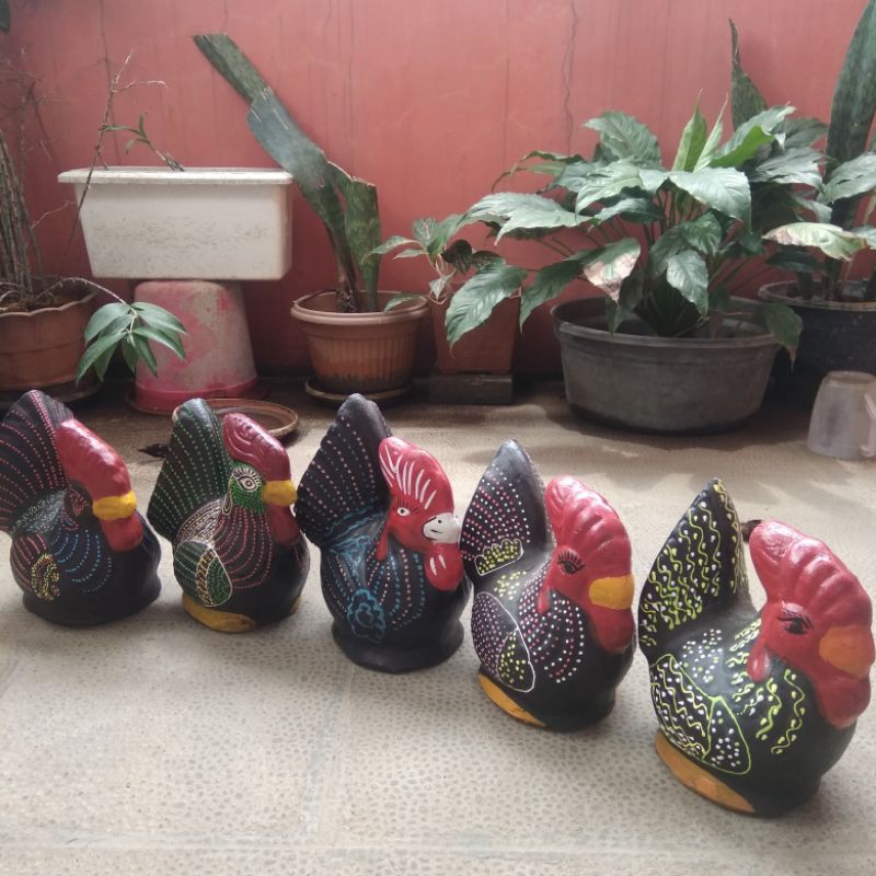 Jual CELENGAN AYAM DARI TANAH LIAT BERBAGAI WARNA | Shopee Indonesia