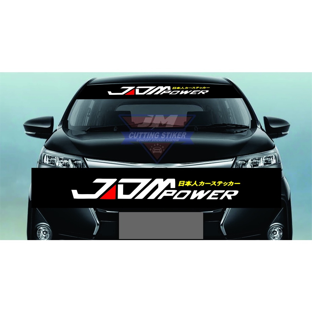 Jual Stiker mobil kaca depa JDM POWER stiker kaca depan mobil stiker kaca jdm power Shopee