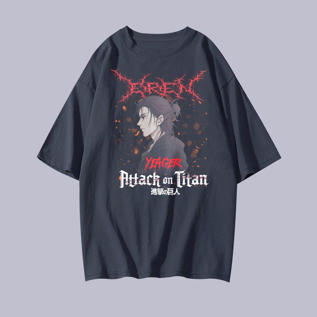 Jual EREN YEAGER ATTACK ON TITAN OVERSIZED T-SHIRT | Shopee Indonesia