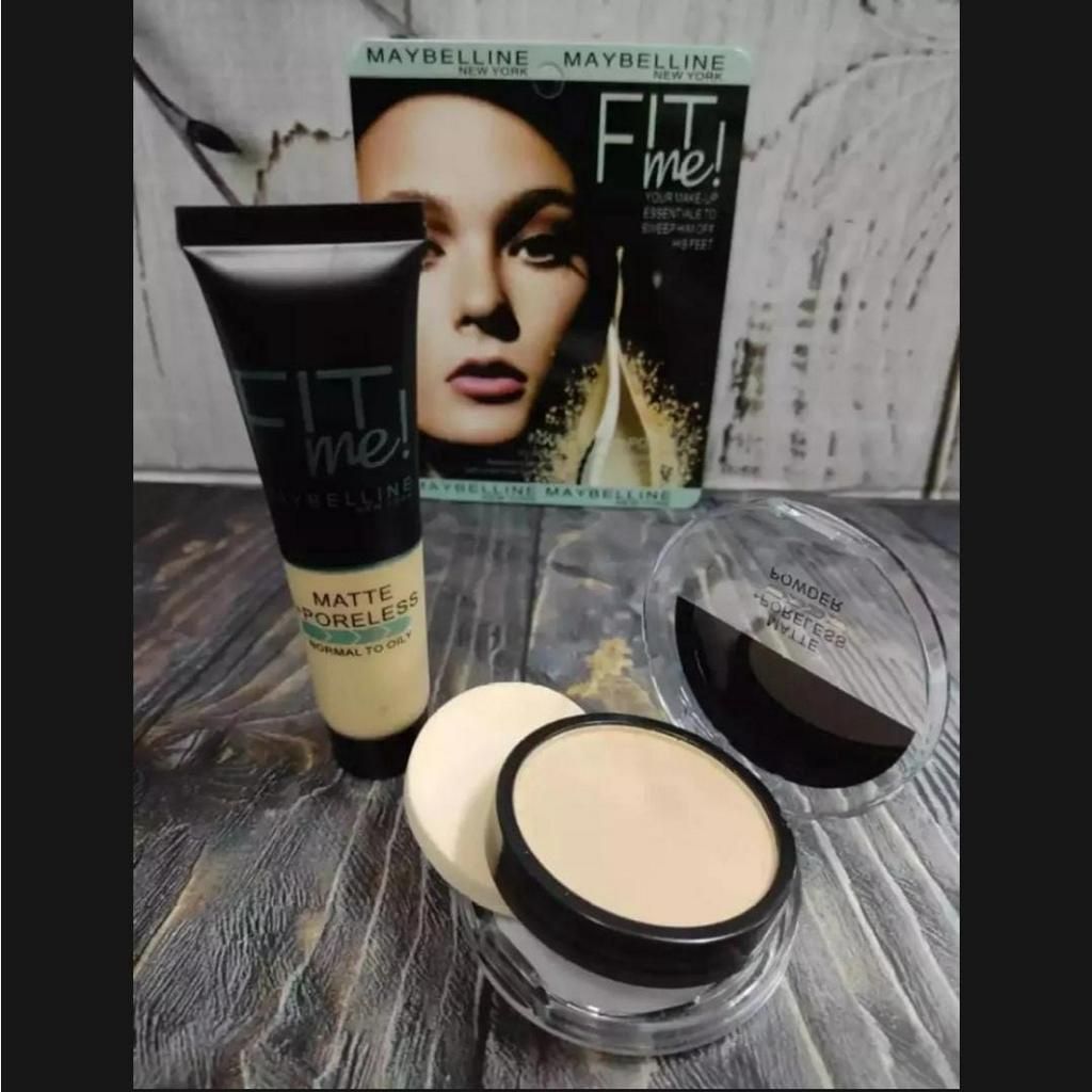 Jual Promo Fit Me Maybelline 2in1 Bedak Padat Foundation Basah Make