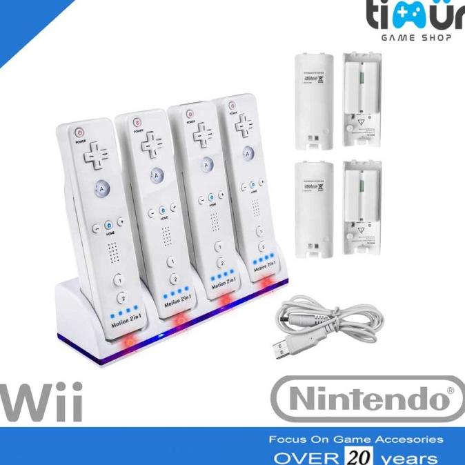 Jual Charging Dock Battery Batre Baterai Wiimote 4 In 1 Motion Plus