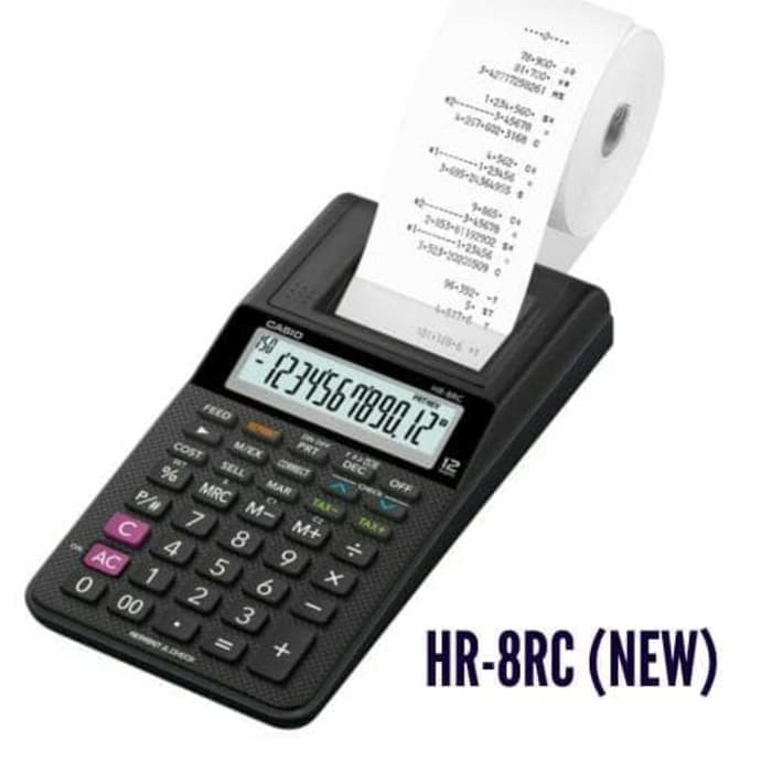 Jual ORIGINAL Casio HR-8RC Printing Calculator HR-8 RC Kalkulator Print ...