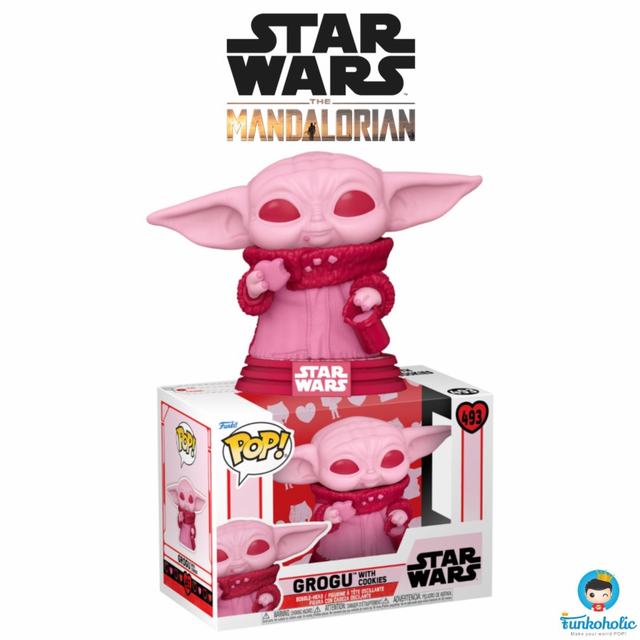 Figurine Funko Pop Grogu (The Child) avec Cookie Saint-Valentin - The  Mandalorian N°493