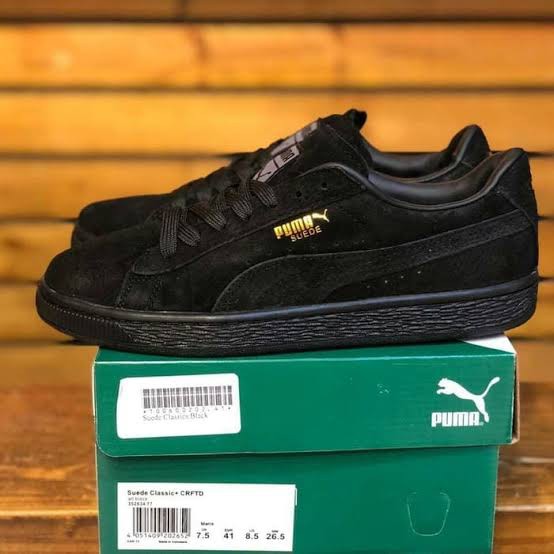 puma suede full black original