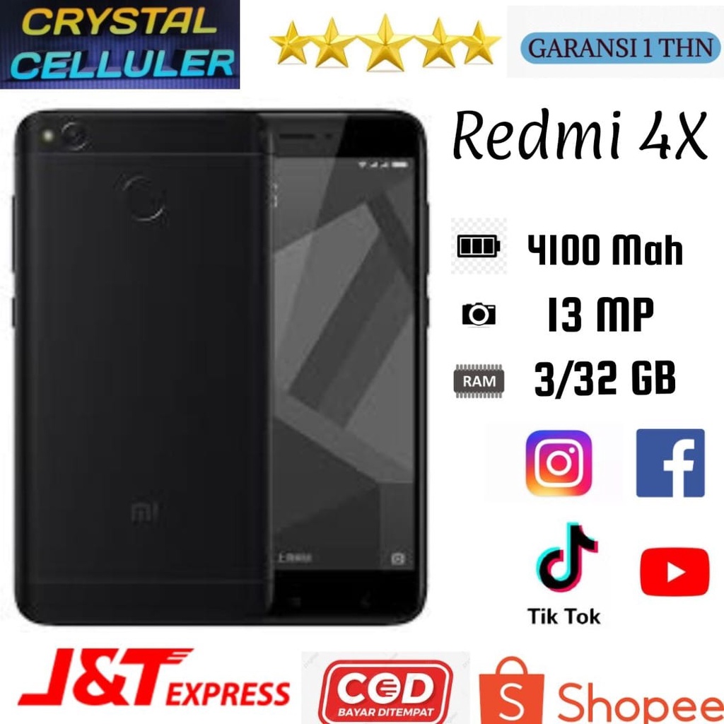 Jual Xiaomi Redmi 4X 2/16GB 3/32GB 4/64GB | Shopee Indonesia