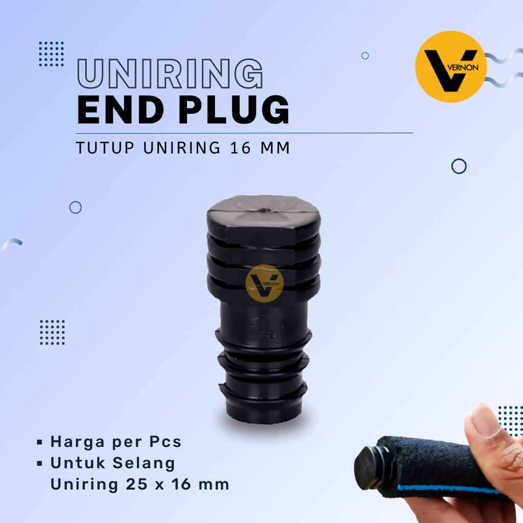 Jual Pipa Konektor End Plug Penutup Selang Uniring 16 x 25mm Tutup 11 ...