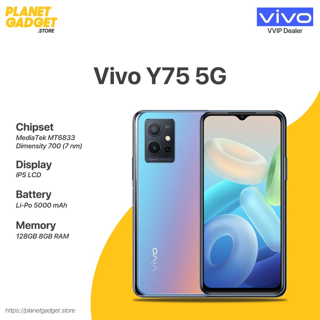 Jual VIVO Y75 5G 8/128GB [Garansi Resmi Vivo] | Shopee Indonesia