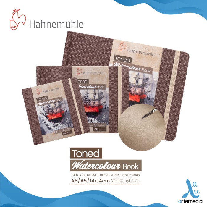 Jual Hahnemuhle Beige Toned Watercolor Paper Sketchbook Kertas Cat Air