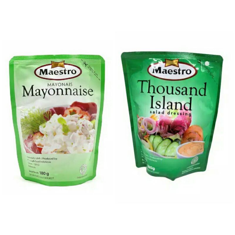 Jual [180GR] MAESTRO MAYONNAISE ORI &amp; THOUSAND ISLAND | Shopee Indonesia