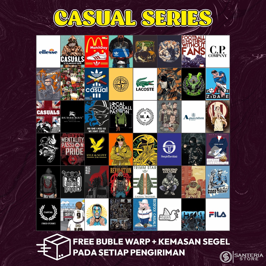 Jual Poster Dinding Aesthetic Variasi CASUAL| Isi 48 Poster | Poster ...