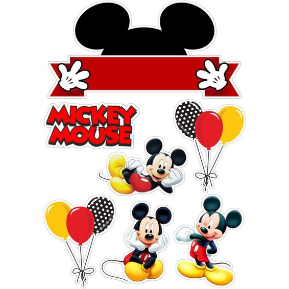 Jual Topper Mickey Mouse / Hiasan kue ulang tahun mickey mouse | Shopee