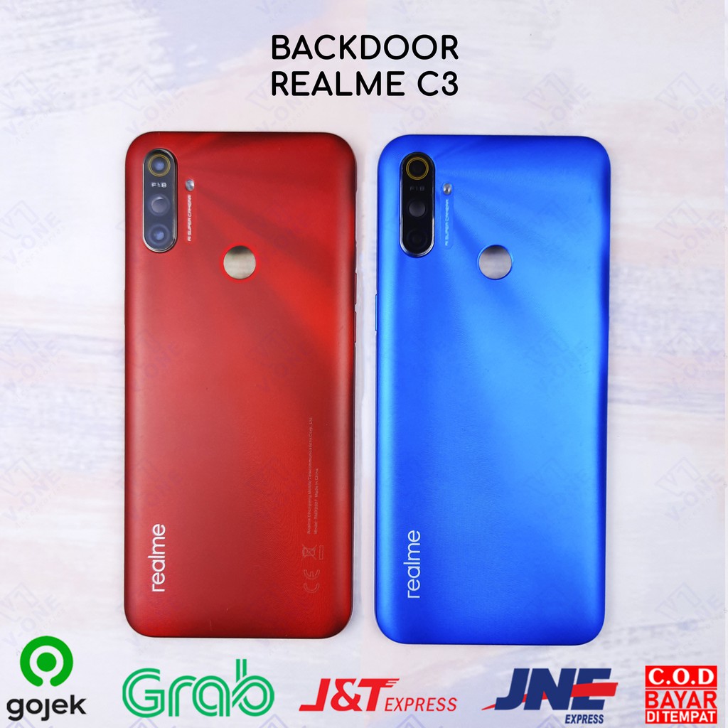 Jual Backdoor Realme C3 ( 3 Kamera )+ANTENA+RING Tutup Baterai Casing ...